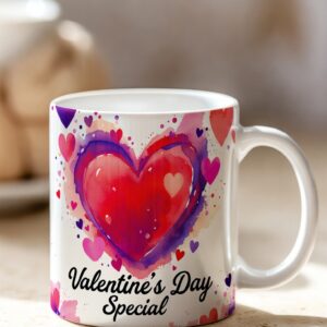 personalized photo coffee mug (250 ml) – custom white ceramic mug with picture & message | romantic gift for girlfriend, boyfriend, wife, husband | anniversary & valentine gift